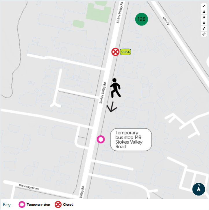 image shows bus stop moved