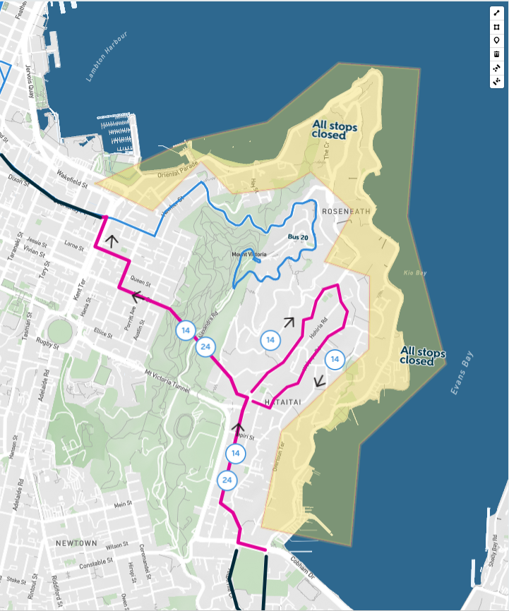 image shows detour